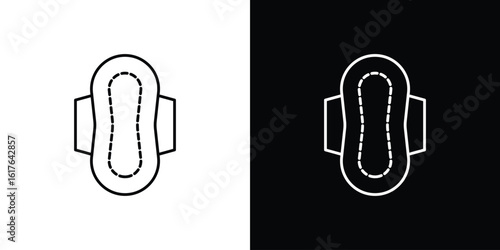 Feminine hygiene pad icon design. Thin graphic elements vector illustration