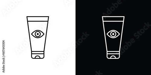 Eye cream icon design. Thin graphic elements vector illustration