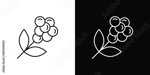 Coffee plant icon design. Thin graphic elements vector illustration