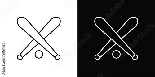 Baseball icon design. Thin graphic elements vector illustration
