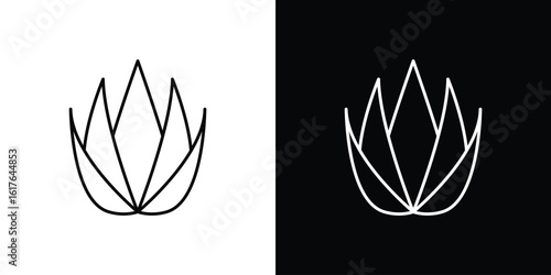 Aloe vera icon design. Thin graphic elements vector illustration