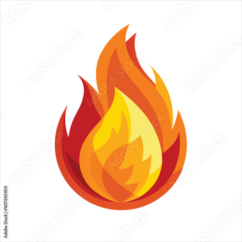Fiery abstract flames with vibrant orange yellow and red hues fire heat