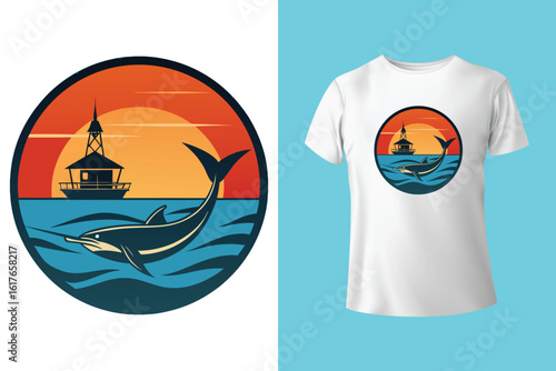 Just Another Day On My Cruising Pontoon. T-shirt design. Vector Illustration.