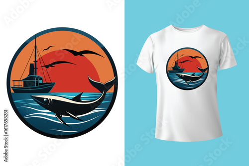 Just Another Day On My Cruising Pontoon. T-shirt design. Vector Illustration.