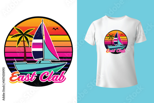 Just Another Day On My Cruising Pontoon. T-shirt design. Vector Illustration.