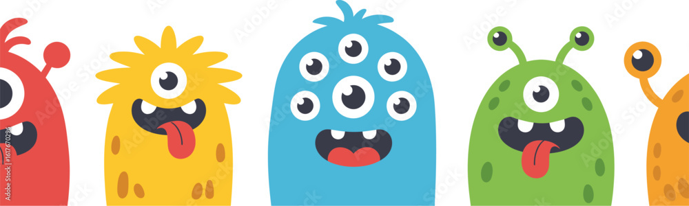 Obraz premium Happy Halloween, Monster. Different face.