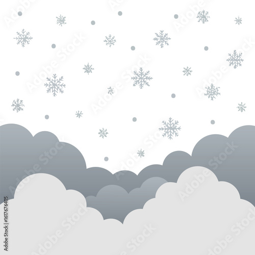 A stylized vector illustration of the aurora borealis over a serene, snowy winter landscape under a starry night sky.