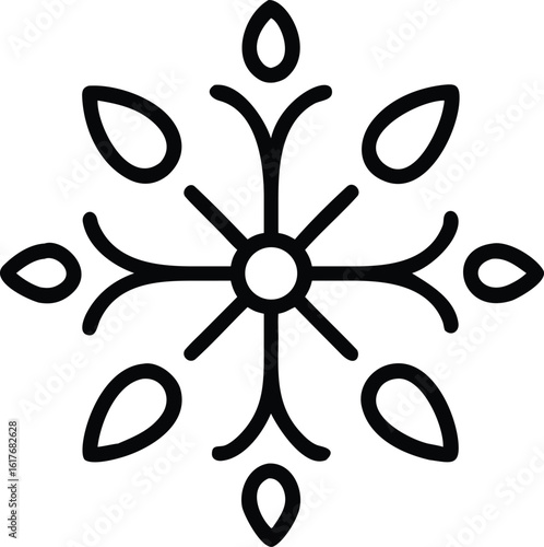 Stylized Black Line Drawing of a Horse equine animal