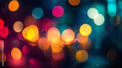 Colorful Bokeh Lights in Abstract Background for Creative Projects