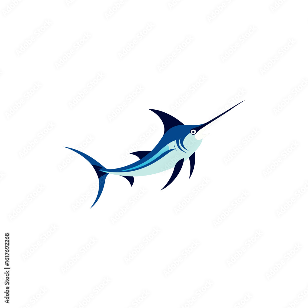 Fototapeta premium swordfish leaping out of the ocean