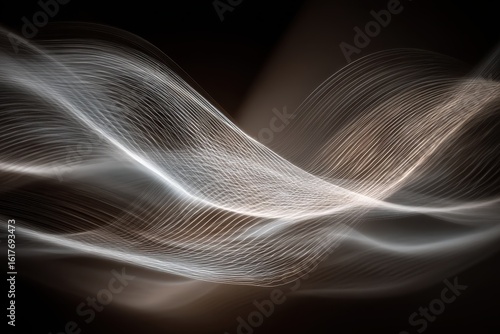 Soft Waves of Light in Abstract Design with Gentle Flowing Lines