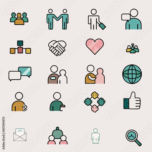 Global Communication and Networking Icons