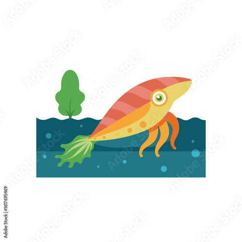 cuttlefish changing colors near ocean floor