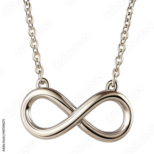 Infinity Symbol Necklace Silver Chain and Pendant