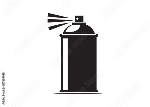 Spray paint can silhouette vector illustration