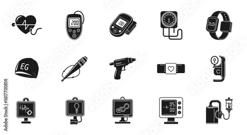 Healthcare Icons: A curated collection of medical and healthcare-related icons, suitable for a variety of medical, pharmaceutical and scientific applications. 
