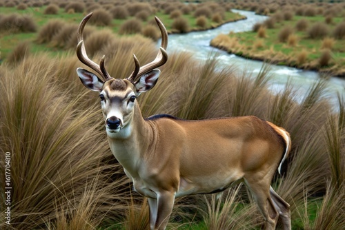 Fototapeta Naklejka Na Ścianę i Meble -  Zwierzęta różnych stron świata. Pupile w ich naturalnym środowisku. Piękne portrety czworonogów.