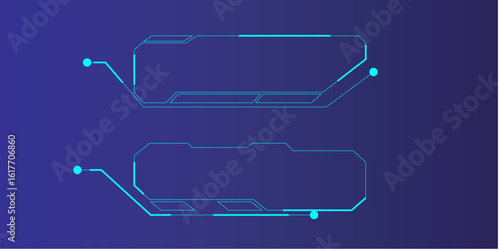 HUD futuristic information concept tech Bar infographic digital technology template design. Vector illustration.