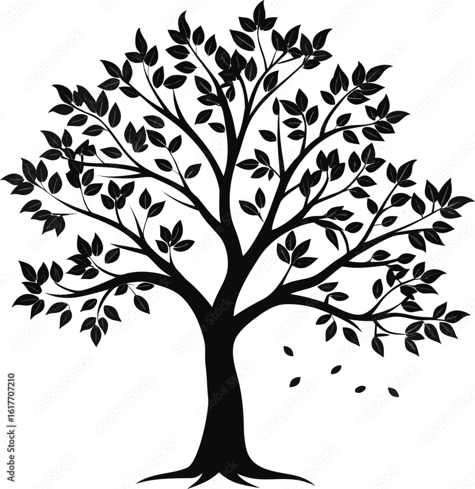 Obraz premium Tree silhouette.