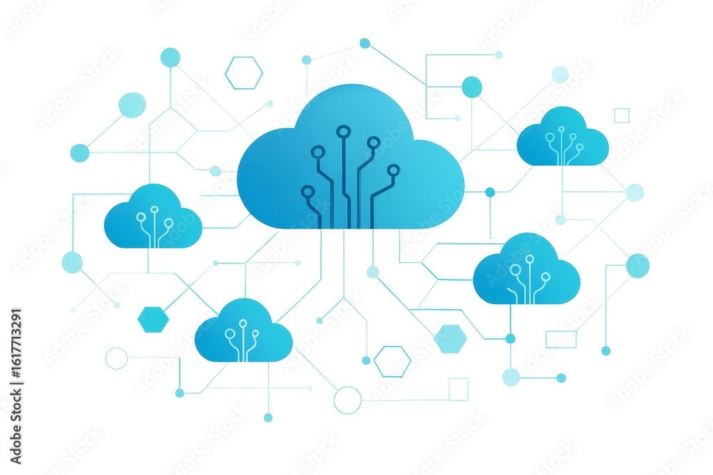 Obraz premium Seamless Cloud Connectivity Empowering Digital Transformation for Business Growth and Innovation - Cutting-Edge Technology Solution