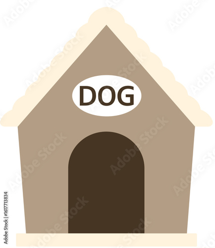 Cute doghouse flat stock vector illustration.
Dog House for Pet.
Dog house icon isolated.
Transparent background. svg.