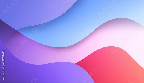 Abstract wavy shapes in soft pastel colors