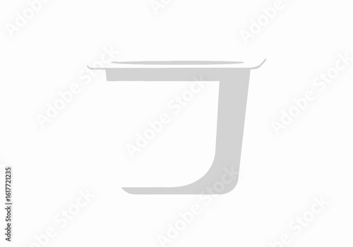 A gray container possibly for food is depicted against a white background