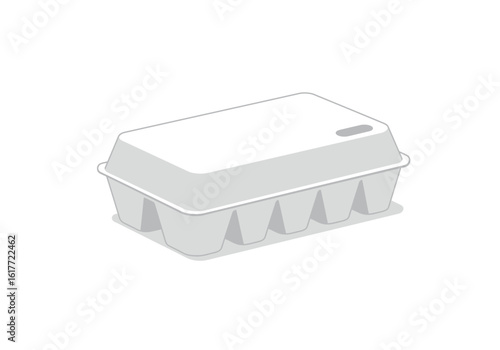 Gray illustration of an egg carton
