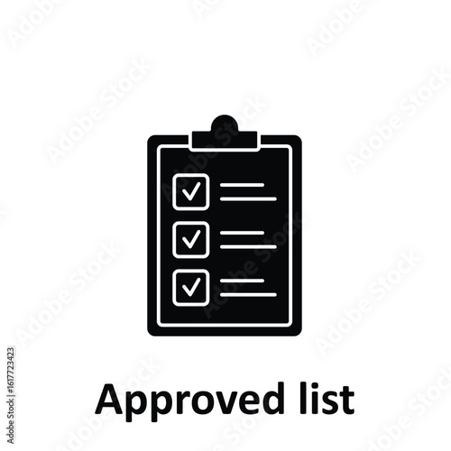 Approved list Vector Icon which can easily modify or edit