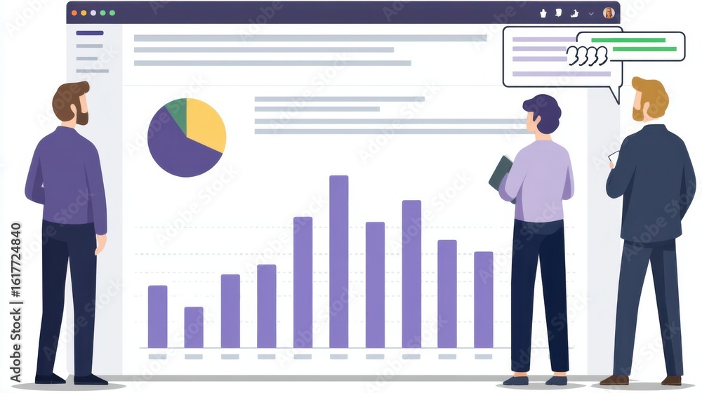 Obraz premium Data analysis presentation conference room infographic corporate environment professional viewpoint business insights