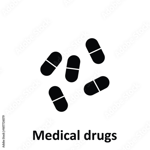 Medical drugs, Vector Icon which can easily modify or edit