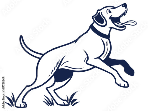 Majestic Labrador Retriever in Hunting Pose