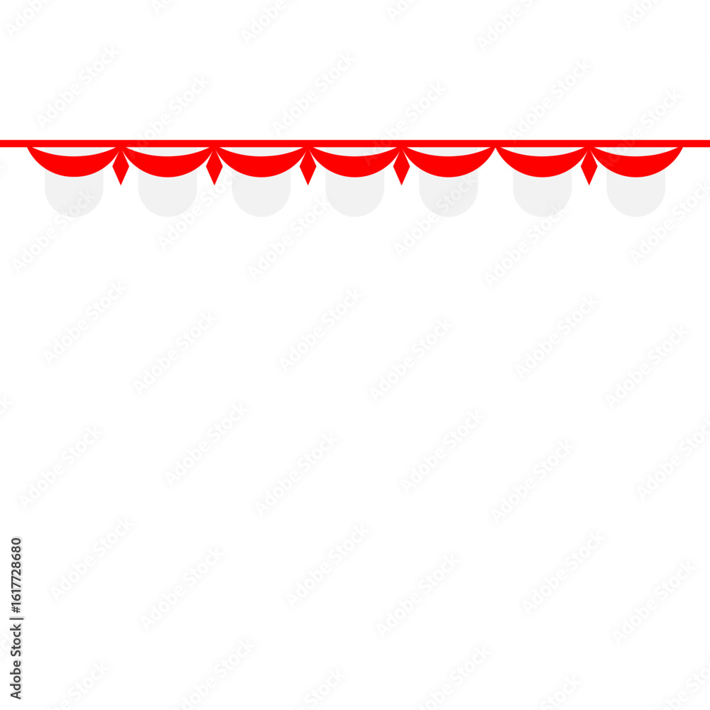 Obraz premium Indonesia Flag Curtain Header