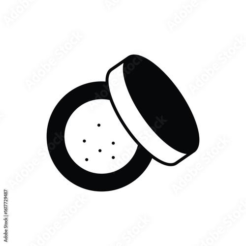 Compact Powder Icon vector stock illustration