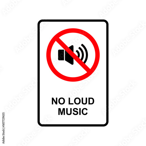 no loud music sign, no loud music symbol on transparent background