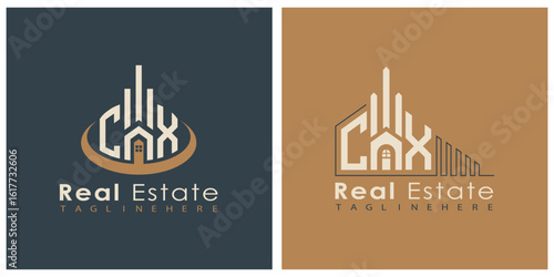 Real Estate Monogram Logo Design – Modern 2-Letter Vector Branding Series (CA to CZ)