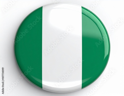 Nigeria Flag Button on White Background Free Download Nigeria Flag Button on White Background - GFXLoad