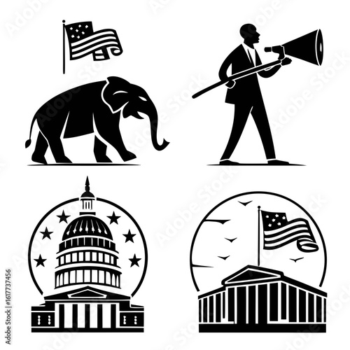 American Political Symbols and Icons Collection.