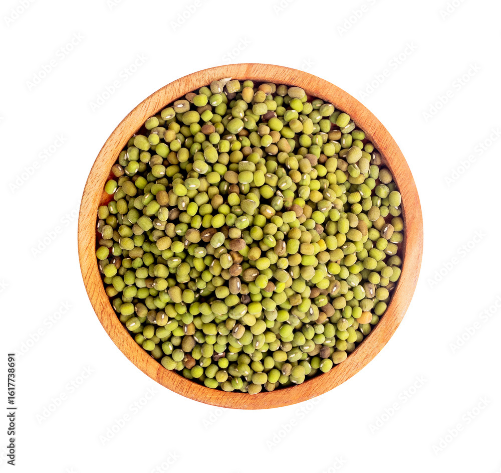 mung beans in a wooden bowl mung beans in a wooden bowl