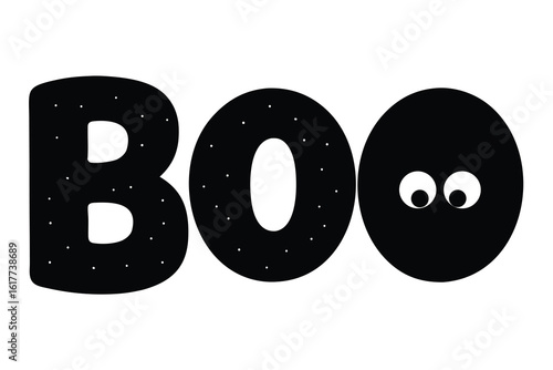 boo text vector icon