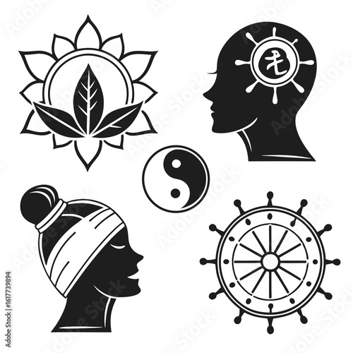 Collection of Spiritual and Meditative Symbols.
