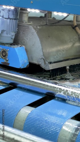 Automatic Carpet Cleaning Machine Washing Dirty Rug in Detail