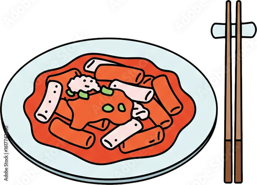 Tteokbokki, Korean, Food, Spicy, Ricecake

