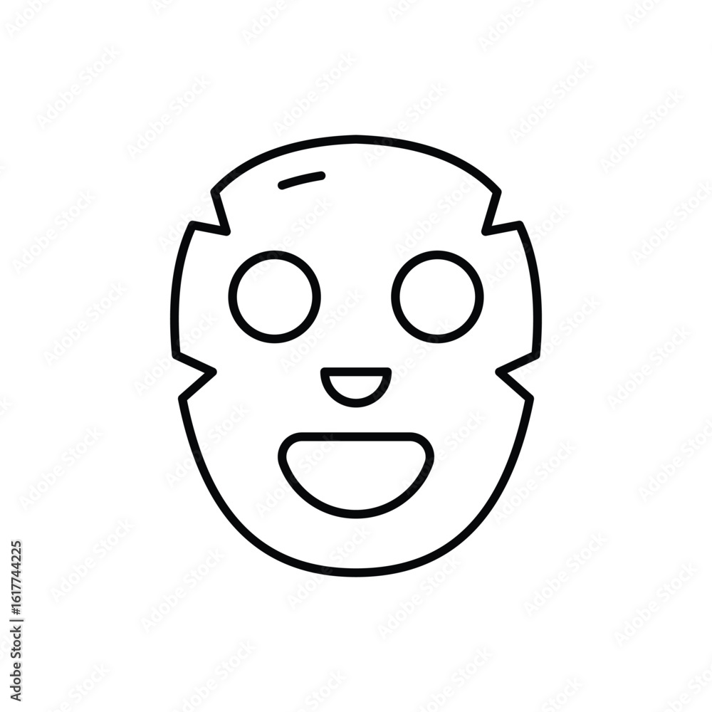 Obraz premium Face Mask Icon vector stock illustration