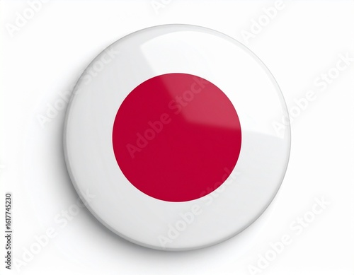 Japan Flag Button on White Background Free Download Japan Flag Button on White Background - GFXLoad