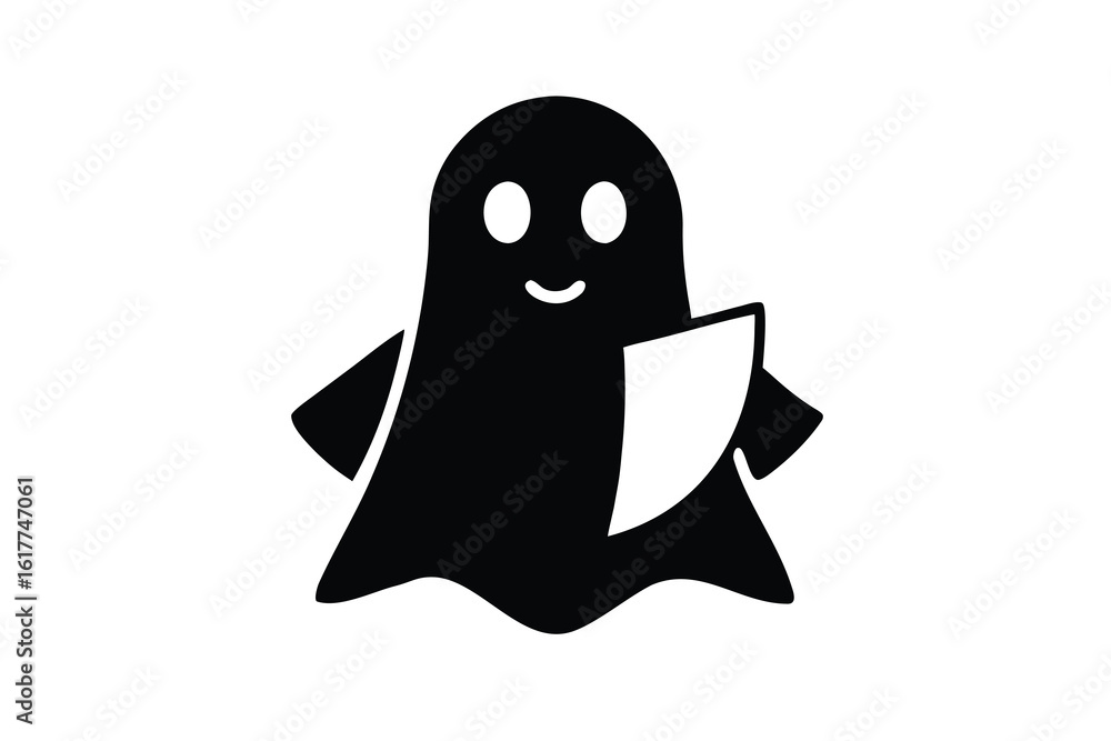 Obraz premium ghost sheet vector icon