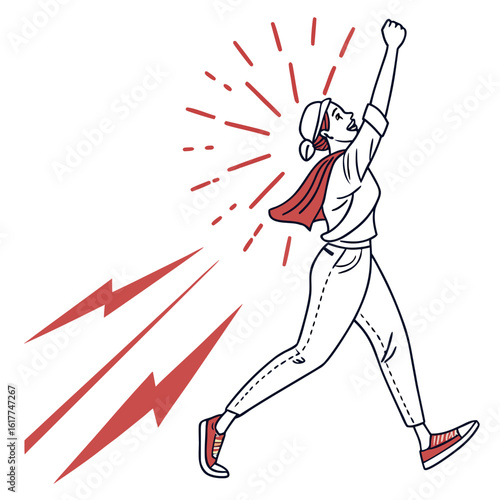 Woman Playing with Bull and Showing Victory Sign – Symbol of Feminine Strength, Courage, Empowerment, Traditional Sport, Cultural Bravery, and Triumph Over Challenge and Fearless Spirit