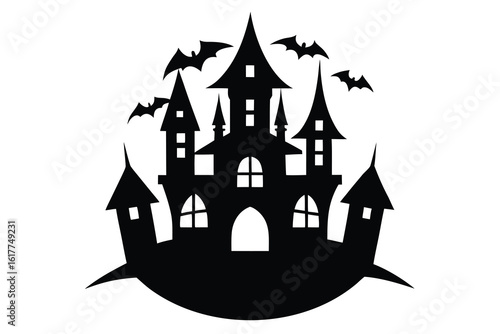 Wallpaper Mural haunted castle vector icon Torontodigital.ca