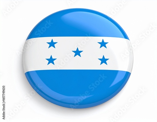 Free Download Honduras Flag Button on White Background - GFXLoad