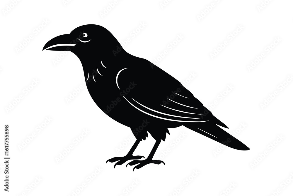 Obraz premium raven vector icon